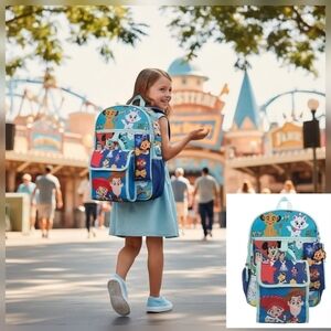 Disney Stich &Friends Backpack Set 5 Piece 16" Lunchbox Case Keychain